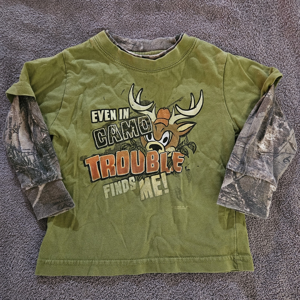 Lot Of Buck Wear, Size 2T, Long Sleeve Shirt And Romper